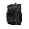 Coach Sprint 29 Drawstring And Buckle Closure Leather And Fabric Backpack Large Men Backpack Charcoal-Gray Black CT016-SVO1U