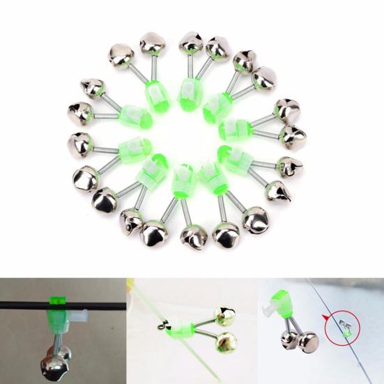 10Pcs Fishing Alarm Bell Dual Bells High Decibel Sensitive Mini Sea Fishing Rod Bite Alarm Bell Angling Supplies