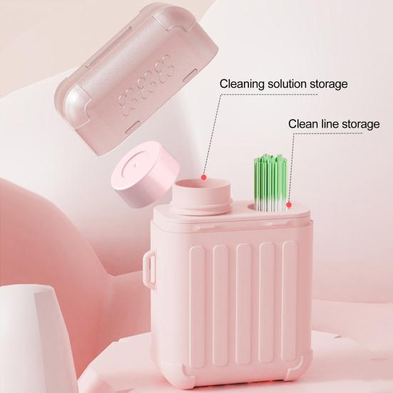 Ear Hole Cleaning Kit 180pcs Disposable Ear Piercing Cleaner Floss Deodorizes Moisturizes Skin-Friendly Ear Hole Care Kit Portable Ear