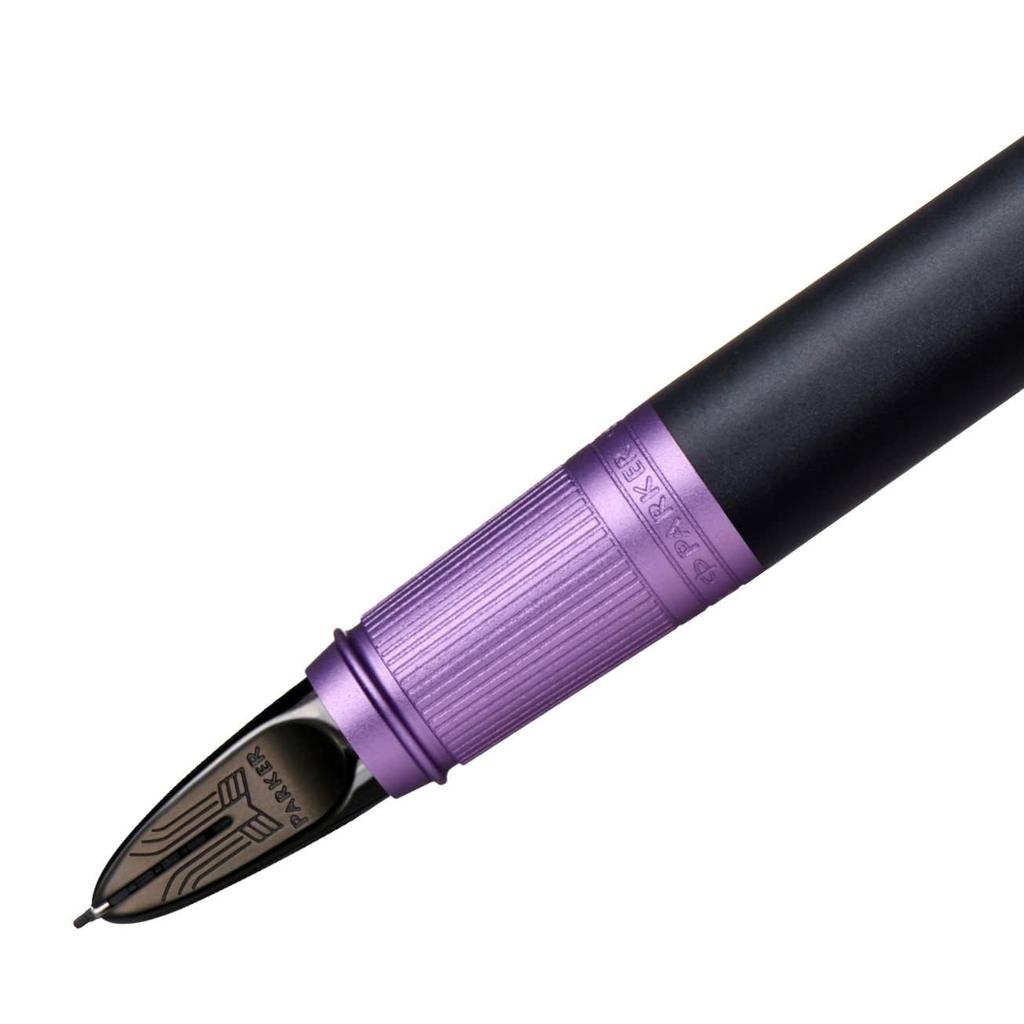 PARKER 5th Ingenuity Slim Tiefschwarz Lila BT Feine Feder Stift mit Mine Geschenkbox Luxus 2172203 RS2 Wasserbasiertes Set, Enthalten, Geschenk,
