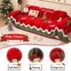Winter Chenille Red Christmas Sofa Cover Cartoon Sofa Fabric Anti-Slip All-Season Universal Multifunctional Sofa Seat Covers
