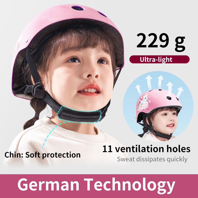 Child protective equipment helmet elbow knee pads for girls aged 3 4 5 6 7 8 9 10 11 12 year boy Suitable for roller skating and skiing