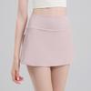 A-line High Waist Pleated Skorts with Lining - Summer Cool Anti-Exposure Running Tennis Yoga Fitness Shorts
