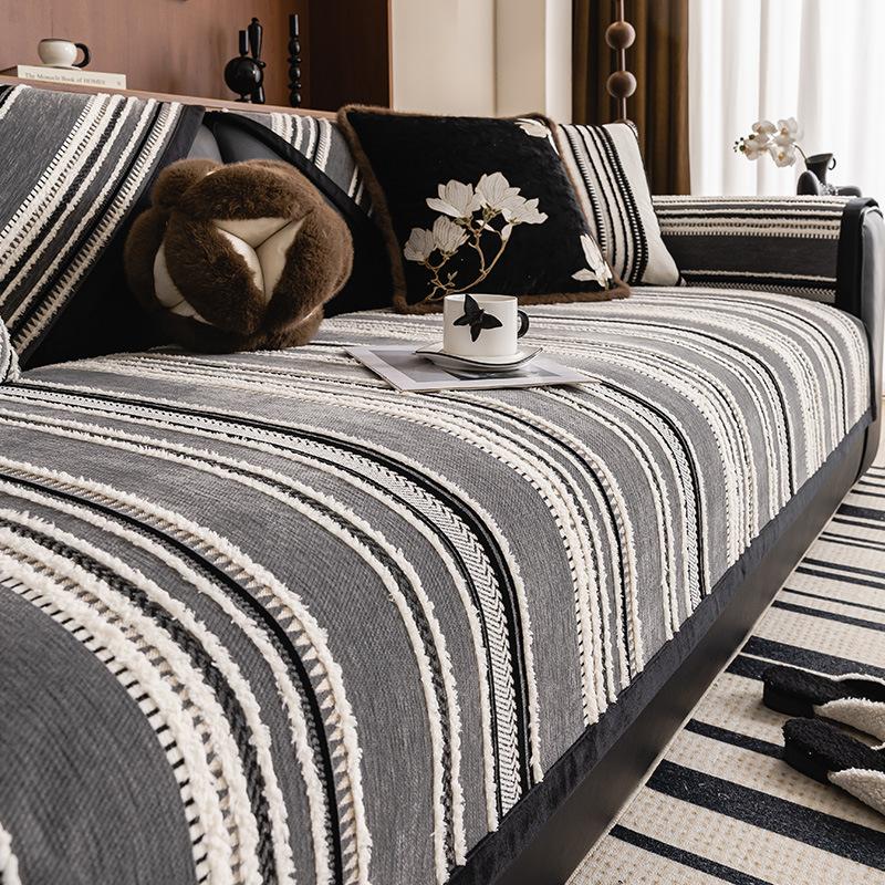 Sofa Kissen Rutschfest Retro Vier Jahreszeiten Universell Mittelalterlicher Stil Gerade Reihe Sofa Sitzkissenbezug Stoff Hochwertiges Sofa Überwurfhandtuch