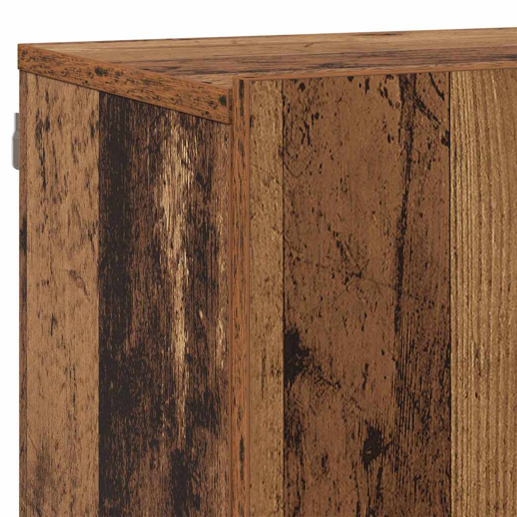 Wall Mounted TV Units 6 pcs Reclaimed Wood Effect Particleboard