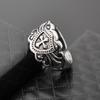 Trendy Retro Knight Shield Cross Ring Charming Men's Ring New Fashion Cross Amulet Jewelry Hip Hop Punk Accessories Party Gift