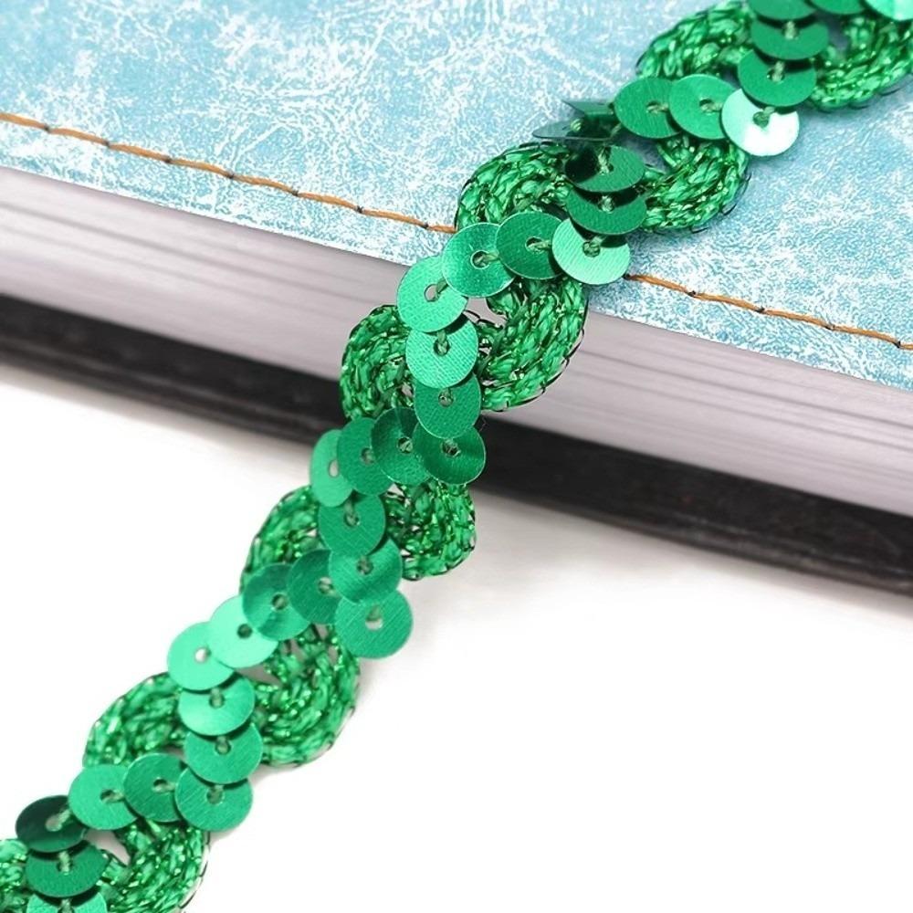 DIY Sewing Sequin Lace Braided Band 15MM Dress Wedding Tape Decor Ribbon Trim Sewing Clothes Stage