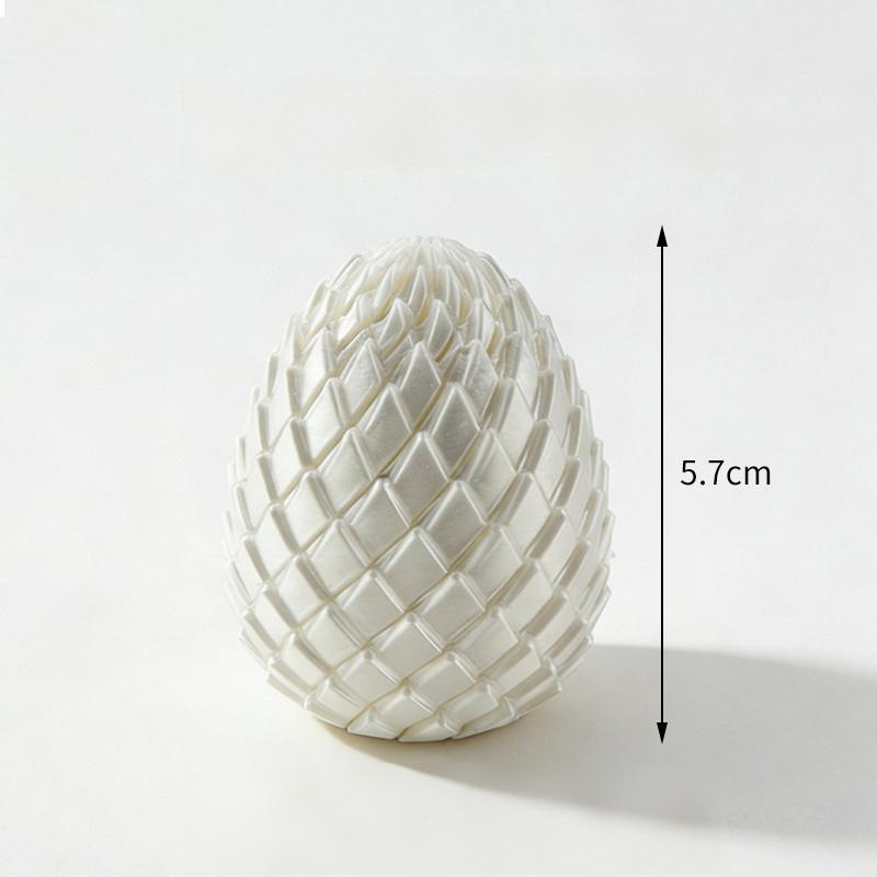 Uovo di Drago Giocattolo Decompressione Stampa 3D - Sfera Fidget Rotante Liscia Sollievo Ansia ADHD Giocattolo per Dita Eco-Sicuro per Bambini Adulti