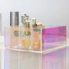 Iridescent Acrylic Storage Box with Hollow Handle Heavy Duty Multi-functional Large Capacity Desktop Makeup Tray Basket Organizer Tissue Holder