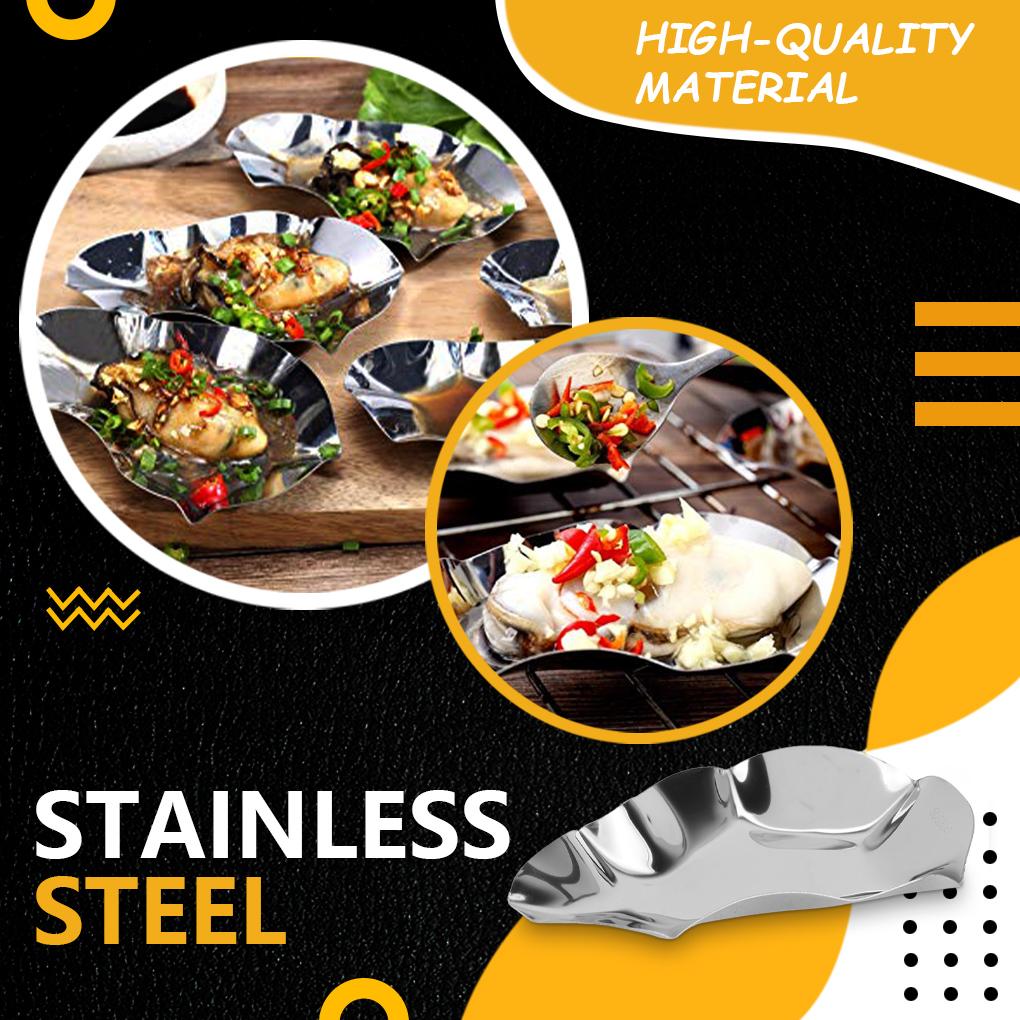 Sauce Dish Portable Stainless Steel Appetizer Tray Roast Spice Seasoning Plates Condiment Washable Dipping Household Kitchen