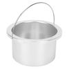 4.13in Wax Heat Machine Replacement Pot Aluminium Alloy Heating Quickly Evenly Wax Warmer Inner Pot Silver