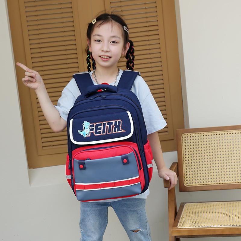 Oxford Cloth Lightweight School Bag For Grades 3-4 With Fun Design