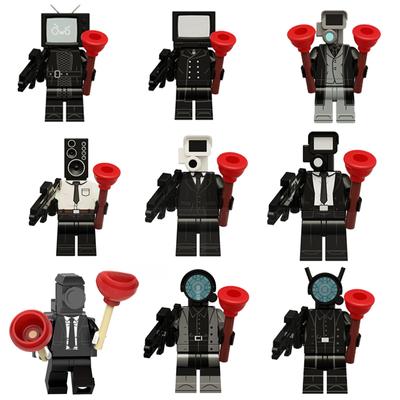 KDL818 LG1009  Toilet Anime Cartoon Bricks Dolls Cameraman Speakerman TV Man Mini Action Toy Figures Building Blocks