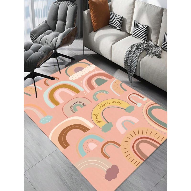 Rainbow Graphic Series Carpet Rectangle Soft and Non-Slip Rug Suitable for Living Room Rug Bedroom Study Office Etc Room Decor