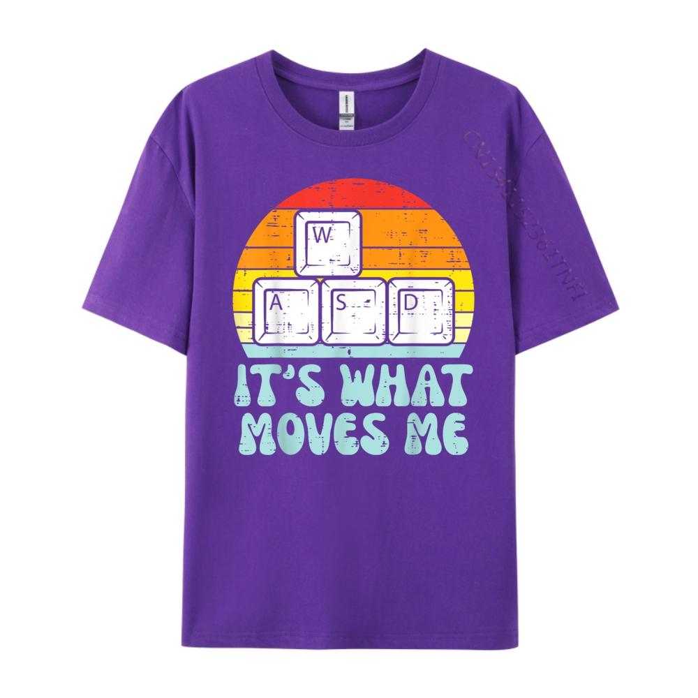 Wasd What Moves Me Pc Gaming Retro Gamer Men Boys Kids Teen Men Clothes Men Clothing Designer Oversized T Shirt