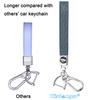 Car PU Smart Key [Wisdompro] Keychain, Leather, Anti-Loss, Compatible, Stylish, Unisex, Gray/Blue