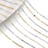 1m Stainless Steel Welding Chain Golden/Steel Flat Round Ring Chain for DIY Jewelry Bracelet Necklace Choker Making Accessories