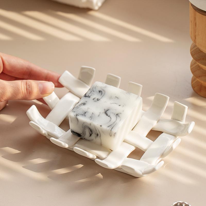

Woven Ceramic Soap Box Soap Drain Box Soap Holder