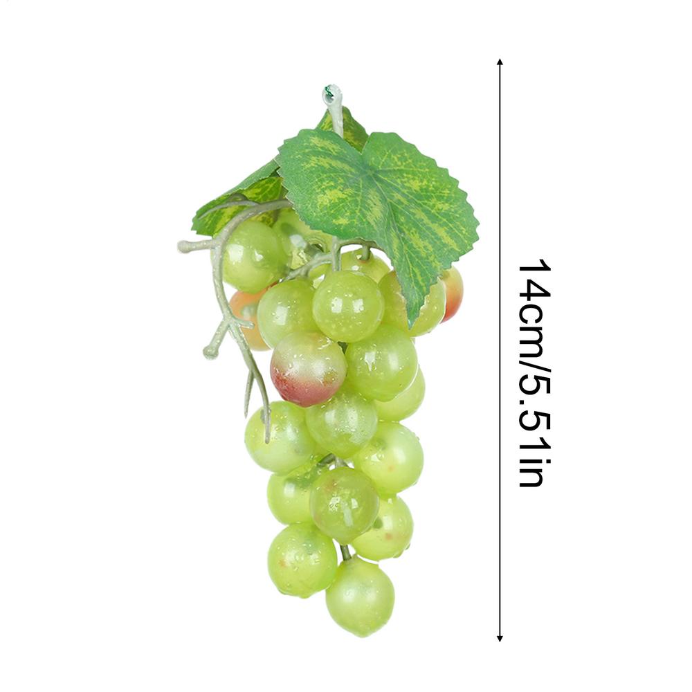 

14cm Simulated Grapes Fake Fruit Realistic Artificial Photography Props Vintage Wedding Favorite Fruit Wine Decoration 14cm зелений