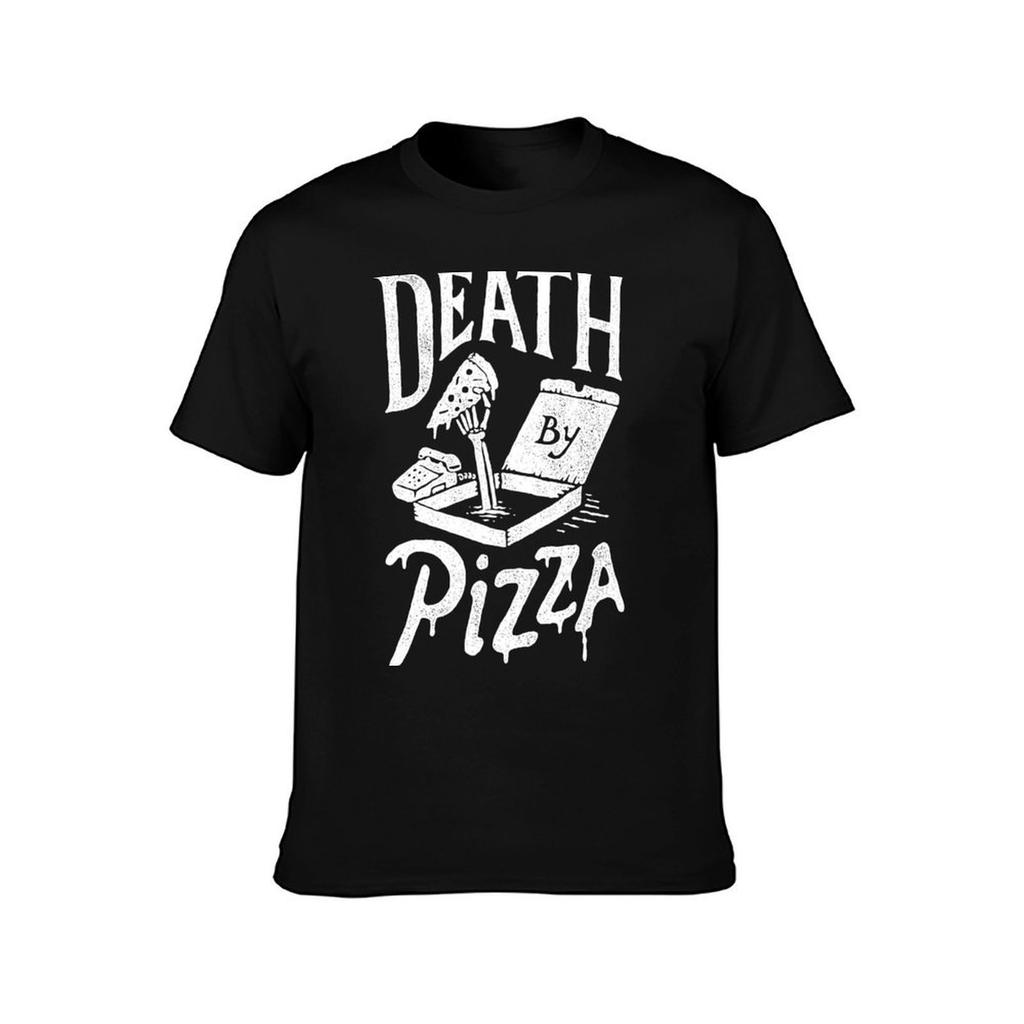 Death By Pizza TShirt Fashion Graphic Tee for Men