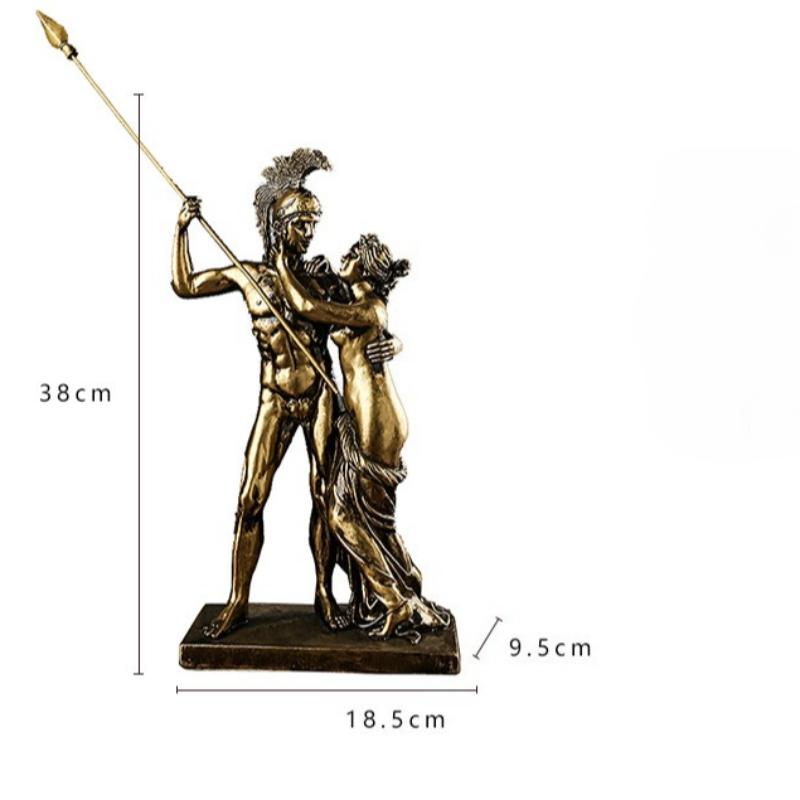 

Ретро смоляна скульптура грецьких міфологічних фігур Домашня прикраса Настільні прикраси Бог війни Арес і статуя Венери Ремесла