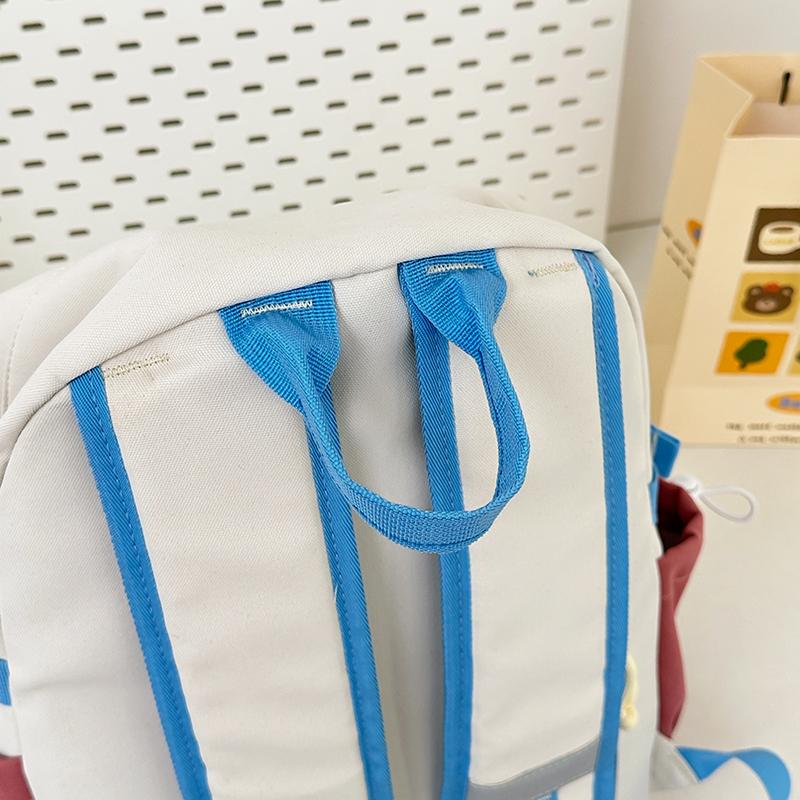 Student Color Contrast Schoolbag Large Capacity Lightweight Backpack