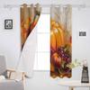 Autumn Pumpkin Maple Leaves Blackout Curtains For Living Room Bedroom Window Treatment Blinds Drapes