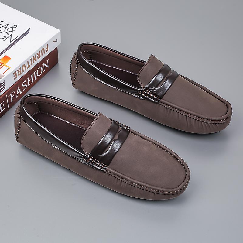 FashionBlack Leather Moccasins for Men Loafers Fashion Shoes Men's Luxury Formal Shoes Party Wedding Footwear Big Size 39-46