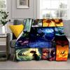Dragon's Glimmering Fish Blanket Flannel Blanket for bed, sofa, Camping, Hiking, Picnic Essentials, gift for family Fan gifts