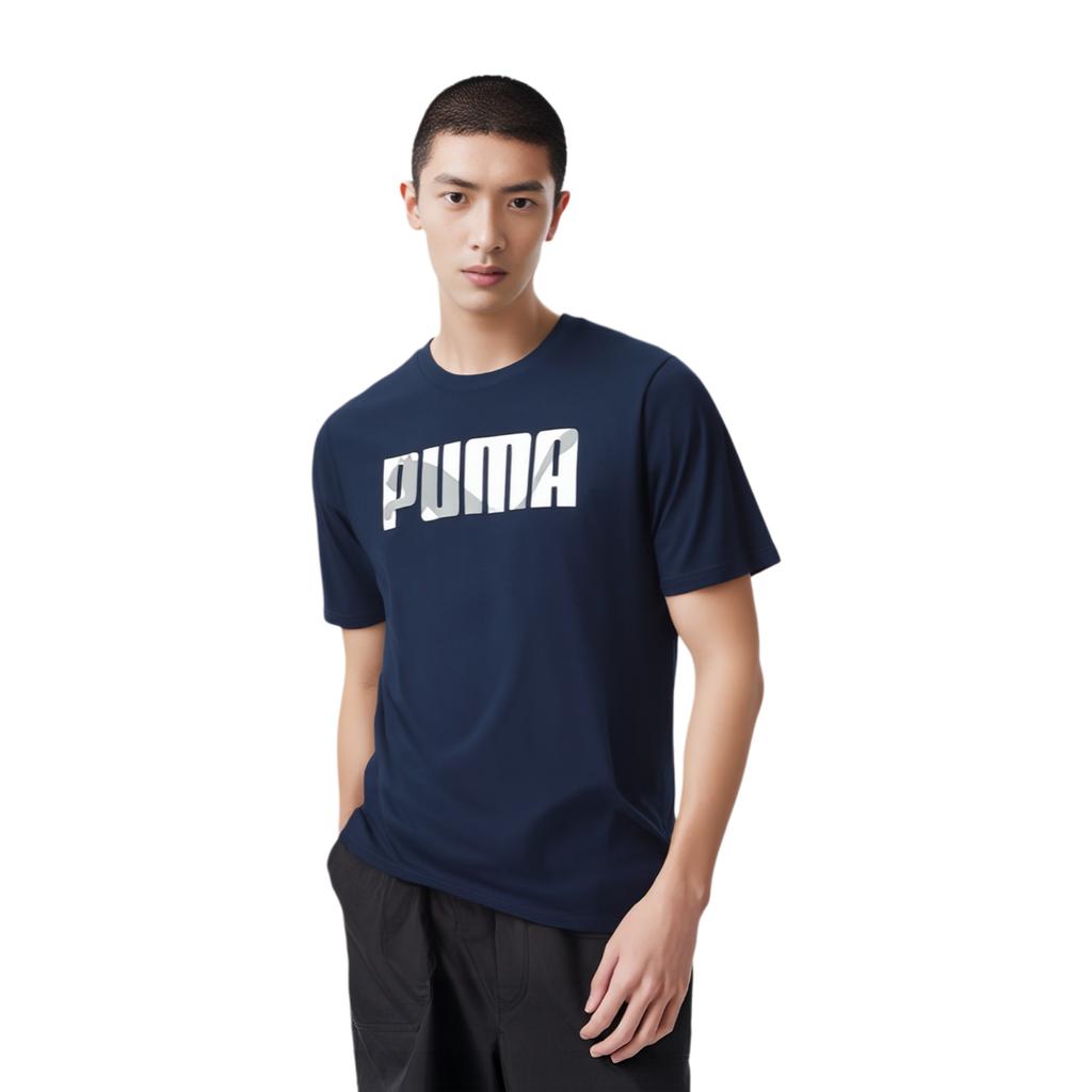 Puma Breathable Casual Simple Short Sleeve T-Shirt Men Tops Blue 686373-06