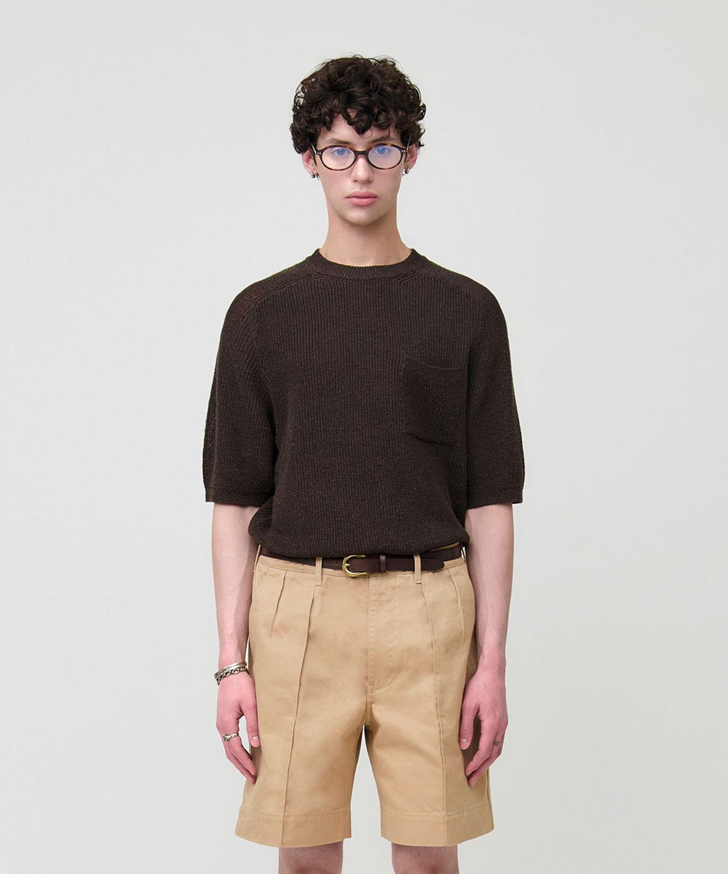 Man In Jungle Tropical Crewneck Knit - Chocolate Chocolate/M(95)