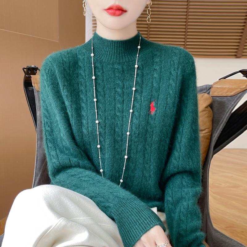 Women's Cashmere Sweater Qinghe Cashmere 30% Cashmere 70% Wool Autumn and Winter Pullover Warm and Fashionable