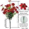 7-Fork Eucalyptus Violet Artificial Flowers - Small Green Plastic Bunch for Home & Garden