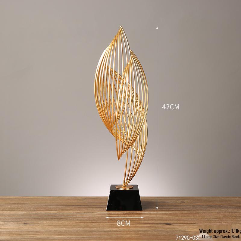 Nordic Leaf Crystal Ball Ornament: Elegant Light Luxury Decoration for Home Entrance, Living Room, Wine Cabinet, or Office Display.