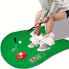 ABS Mini Golf Putting Green Set - Toilet Freizeit Unterhaltung Sport - Badezimmer Indoor Sportspiel mit Putter & Ball für Erwachsene