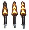 1 Pair Flowing Motorcycle Motorbike Fish Bone Style Turn Signal Indicator Light