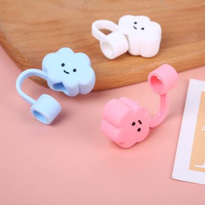 1Pcs Cloud Silicone Straw Covers For Stanley Cup Cute Silicone Cloud Shape Drinking Dust Cap Straw Tips Cover Cup Accessories