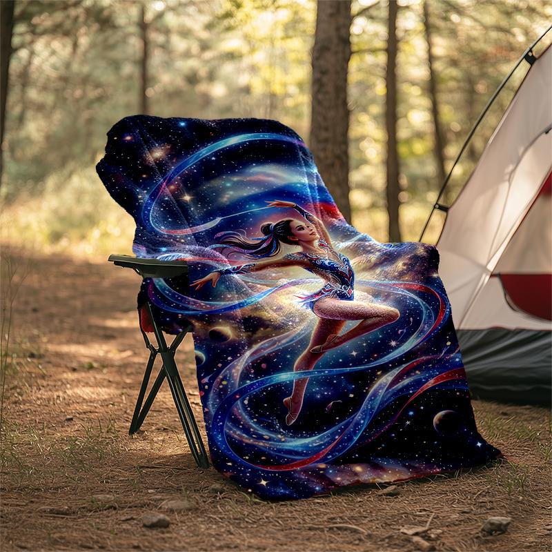 Gymnastics Theme Printed Blanket - Perfect for Couch, Bed, Travel & Outdoor Use | Machine Washable, Cozy & Durable.