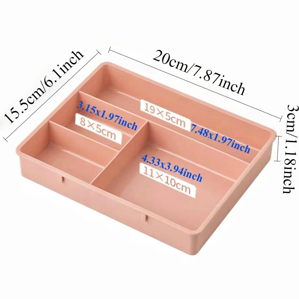 Plastic Box Multi-cell Storage Tray Desk Drawer Organizer Stackable Dressing Table Jewelry Makeup Organizer Caixas Organizadoras