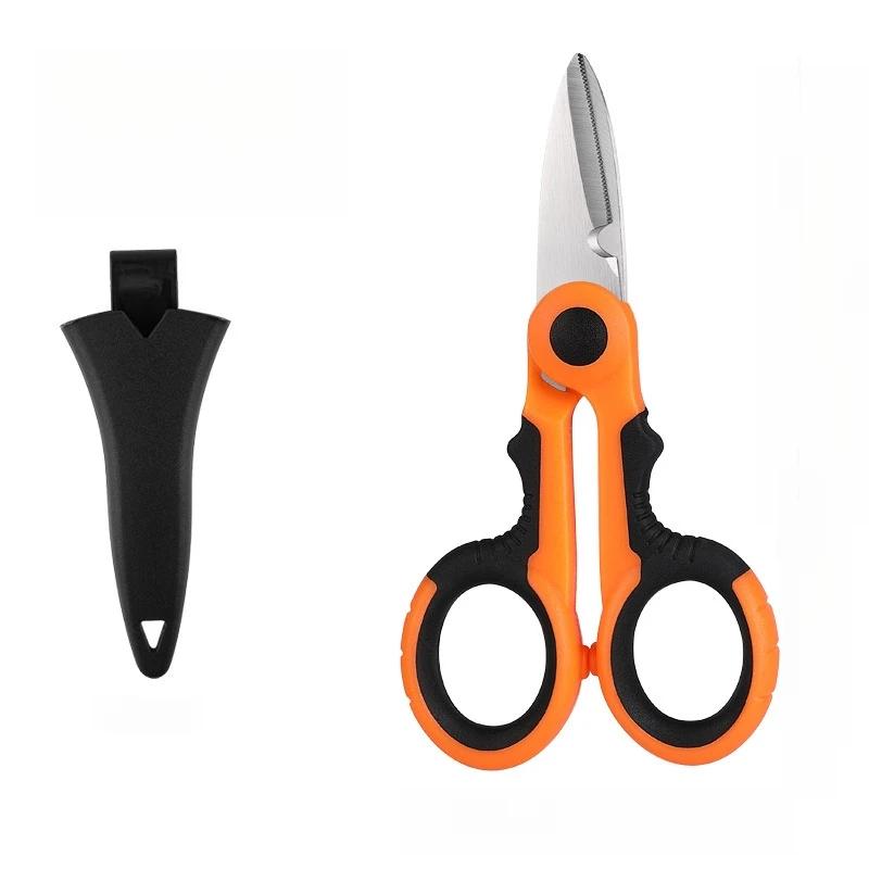 

Portable Multi Functional Small Scissors Fish Fishing Scissors Cross Border Cutting Powerful Horse Fishing Line Special Scissors оранжевый