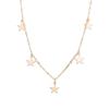 Damen 14K Gold Plated Kleiner Stern Anhänger Halskette Quasten Modisch 316L Edelstahl Silber Perle Modischer Schmuck