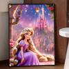 Disney 5d Diamond Painting Full of Diamonds Diy Diamond Embroidery Decorative Painting Ornaments Living Room with Rapunzel and Castle.