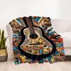 Guitar Blanket Soft Warm Cozy Perfect for Sofa Office Office Chair for All Occasions Modern Unique Gift for Family and Friends Camping