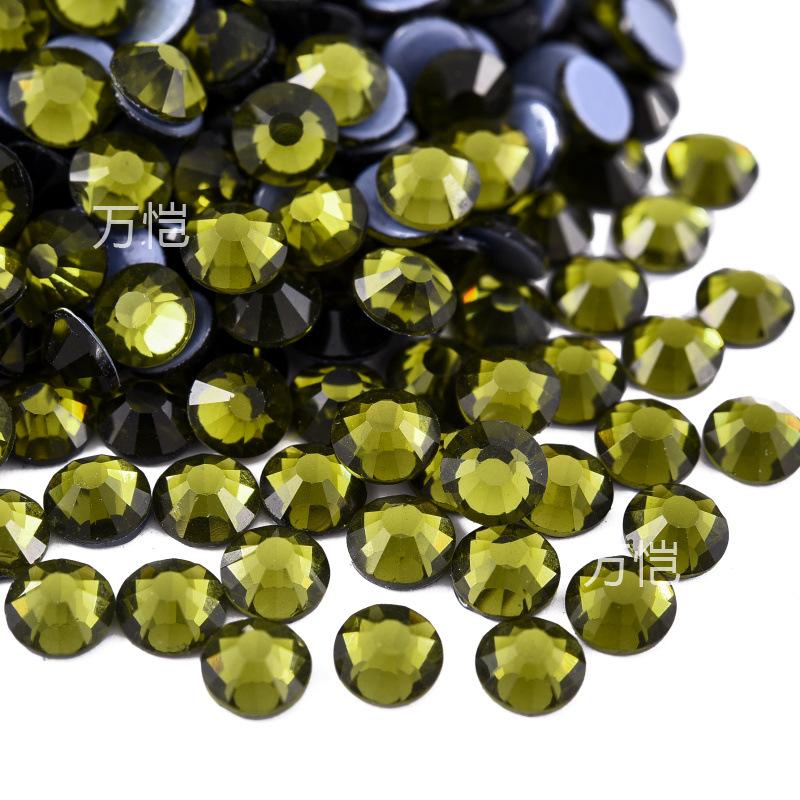 Green Series Glass Hot Drill, Crystal Hot Melt Adhesive Imitation Austrian Hot Drill Diy Clothing Luggage Rhinestone Jewelry Accessories