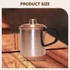 Handmade Copper Tea Cup Water Wide Mouth Portable Drinkware with Lid