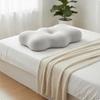 Supportive Memory Foam Pillow | Ergonomic Shaped Design, Smooth Textile Cover, for Bedroom Grey