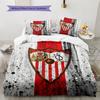 Sevilla FC Patrón Juego de Ropa de Cama Colcha Decoración del Hogar Regalo (1 funda nórdica + 2 fundas de almohada sin relleno.)
