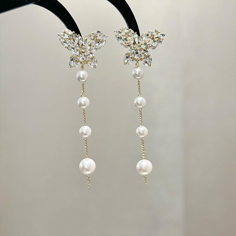 Long Fringed Earrings, Niche Design Sense, High-end Light Luxury Versatile Earrings, Women's Simple Temperament Earrings