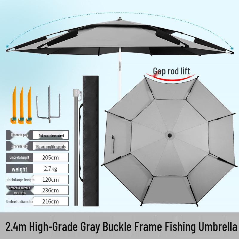Large Outdoor Fishing Umbrella: Rainproof, Sunshade, Folding, Thickened, UV Protection