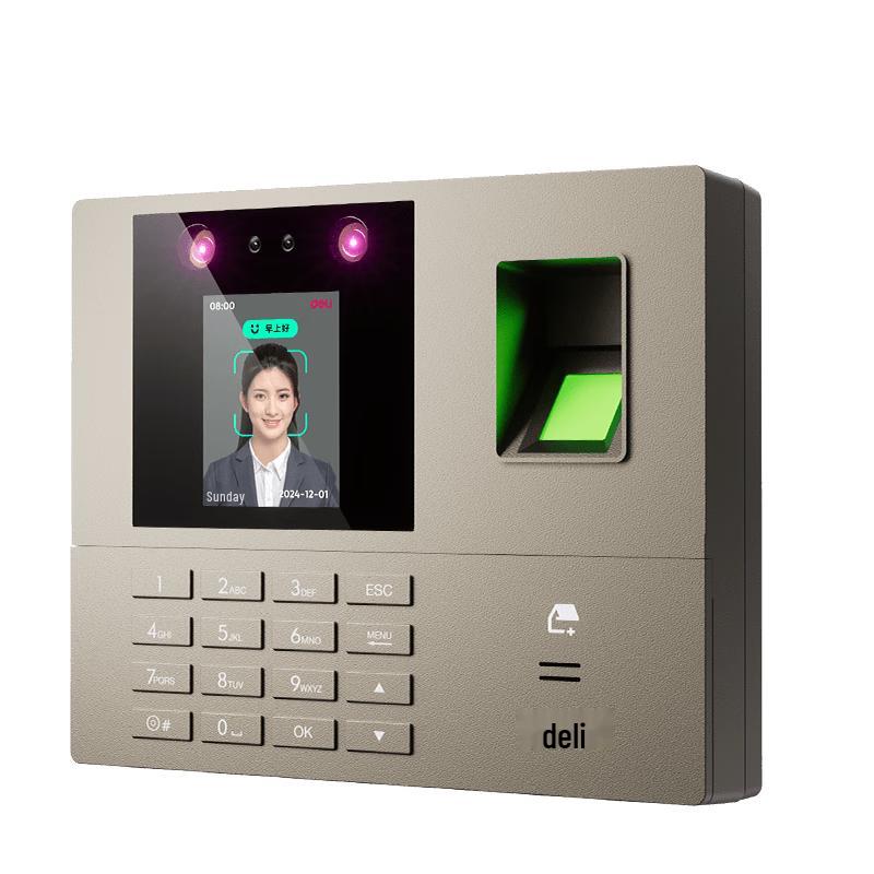 Deli Multi-Biometric Smart Attendance Machine CN Plug (adapter Included)